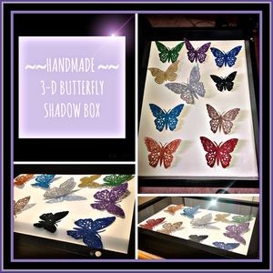 ~BEAUTIFUL!~ 3-D BUTTERFLY SHADOW BOX~HANDMADE!